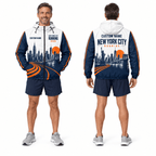New York Running Windbreaker Jacket Custom Name Sunset NYC Running Jacket for Men and Women