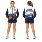 New York Running Windbreaker Jacket Custom Name Sunset NYC Running Jacket for Men and Women