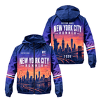 New York Running Windbreaker Jacket Custom Name Twilight NYC Running Jacket for Men and Women