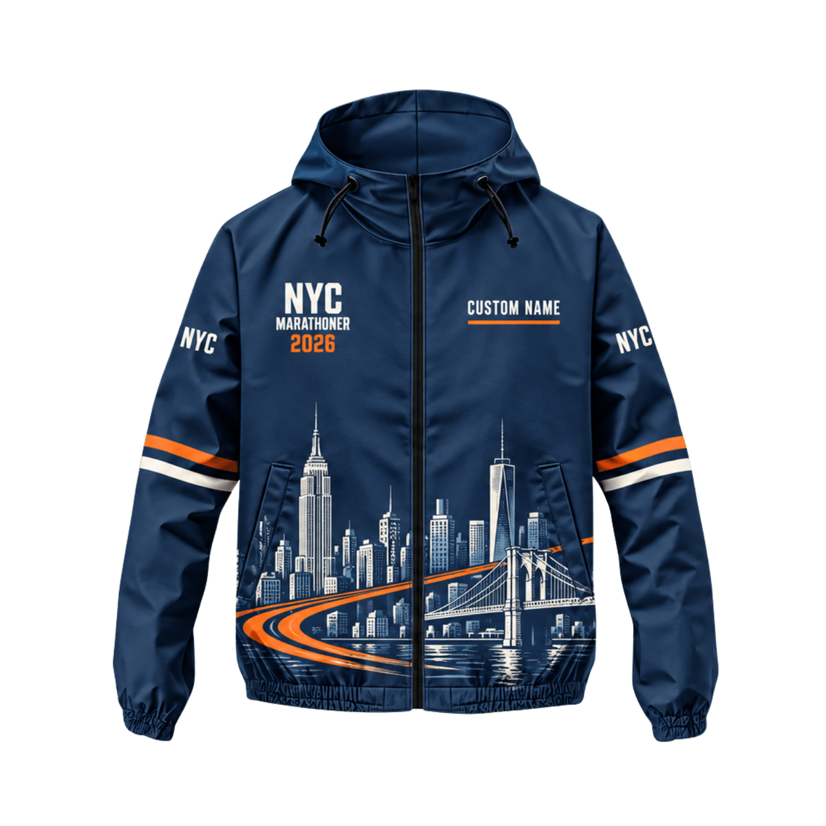 New York Running Windbreaker Jacket Customized NYC Marathoner 2026 Running Jacket for Men and Women