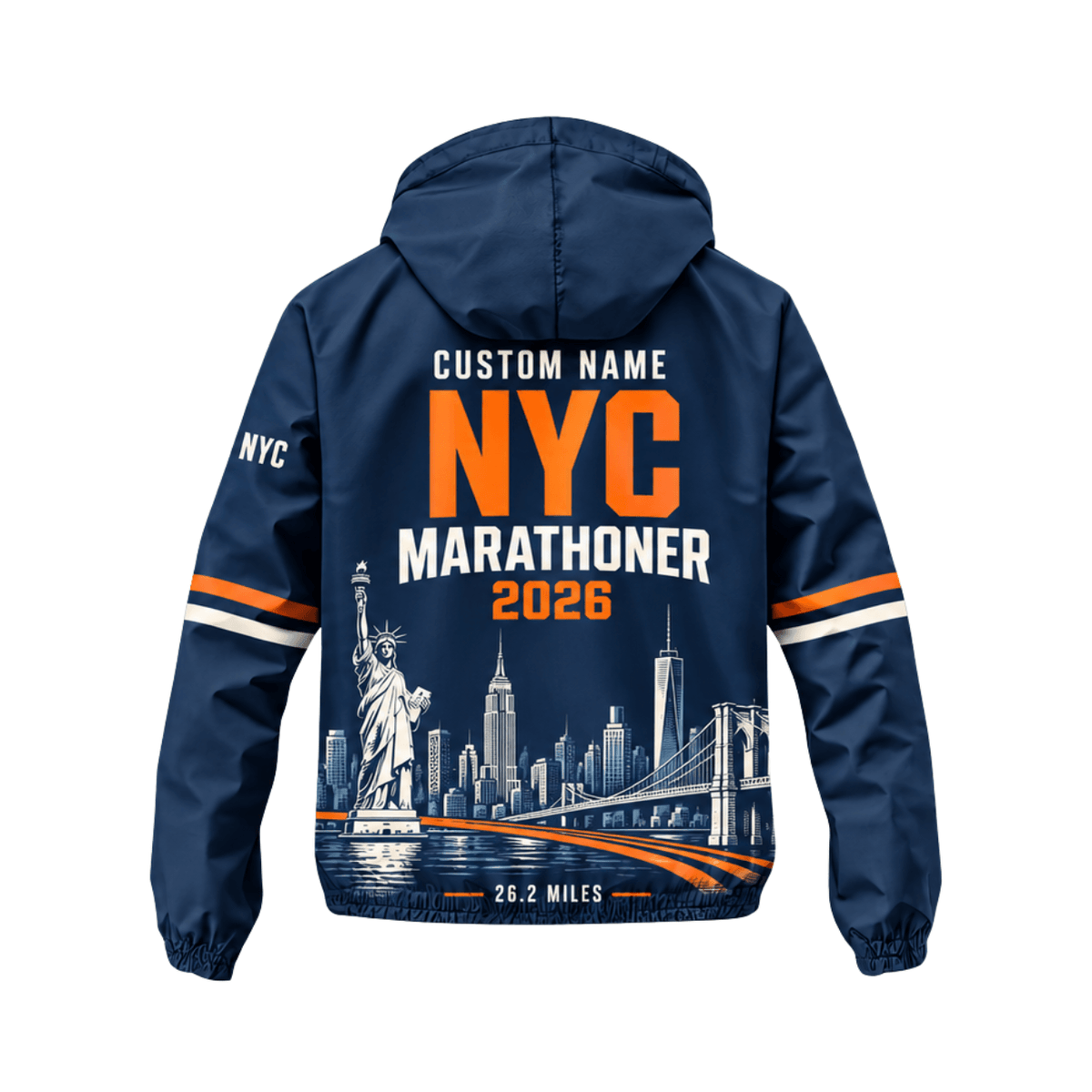 New York Running Windbreaker Jacket Customized NYC Marathoner 2026 Running Jacket for Men and Women