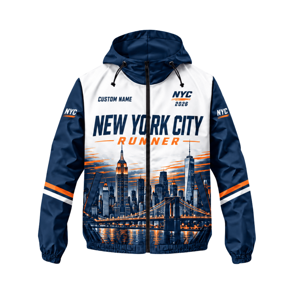 New York Running Windbreaker Jacket Personalized NYC Runner Running Jacket for Men and Women