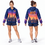 New York Running Windbreaker Jacket Personalized Sunset NYC Marathoner Running Jacket for Men and Women