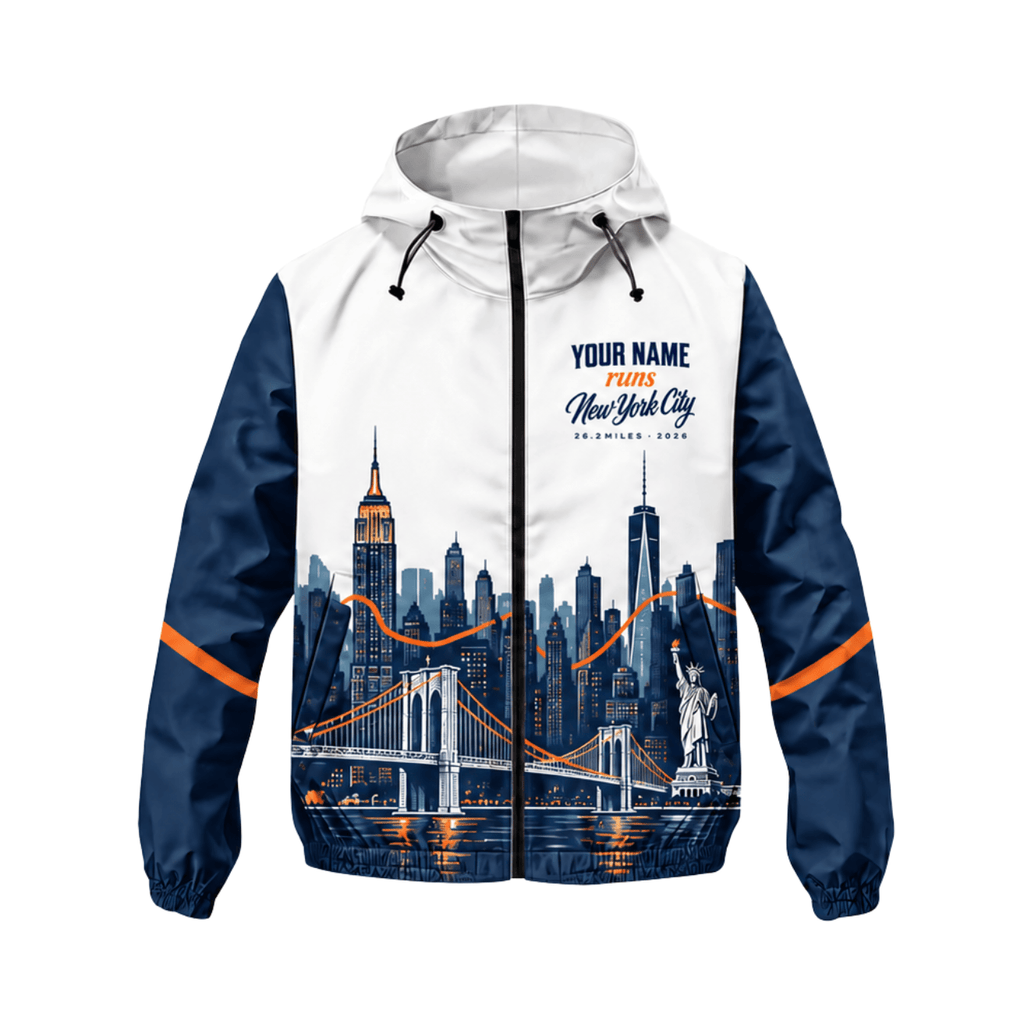 New York Running Windbreaker Jacket Your Name Runs NYC Running Jacket for Men and Women