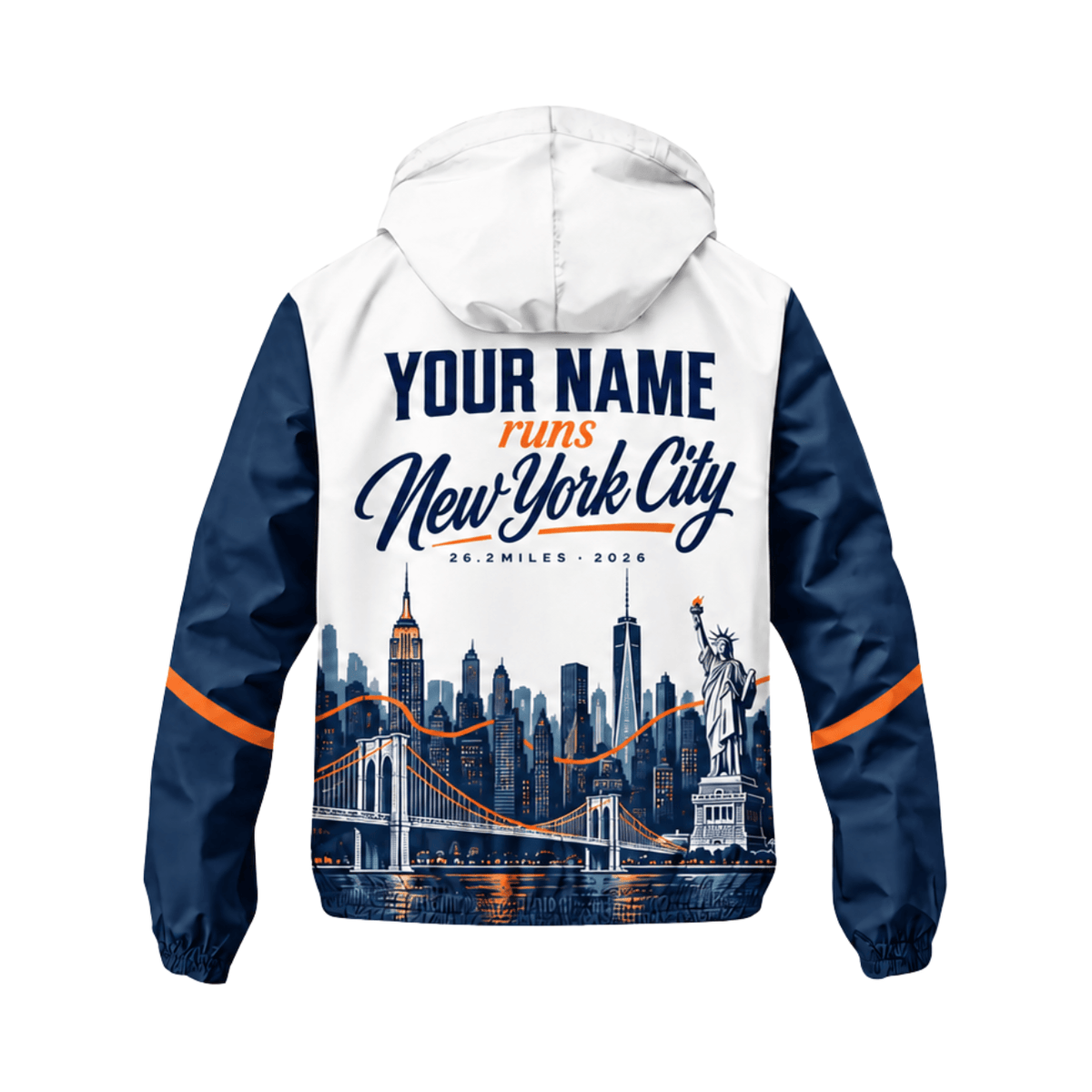 New York Running Windbreaker Jacket Your Name Runs NYC Running Jacket for Men and Women