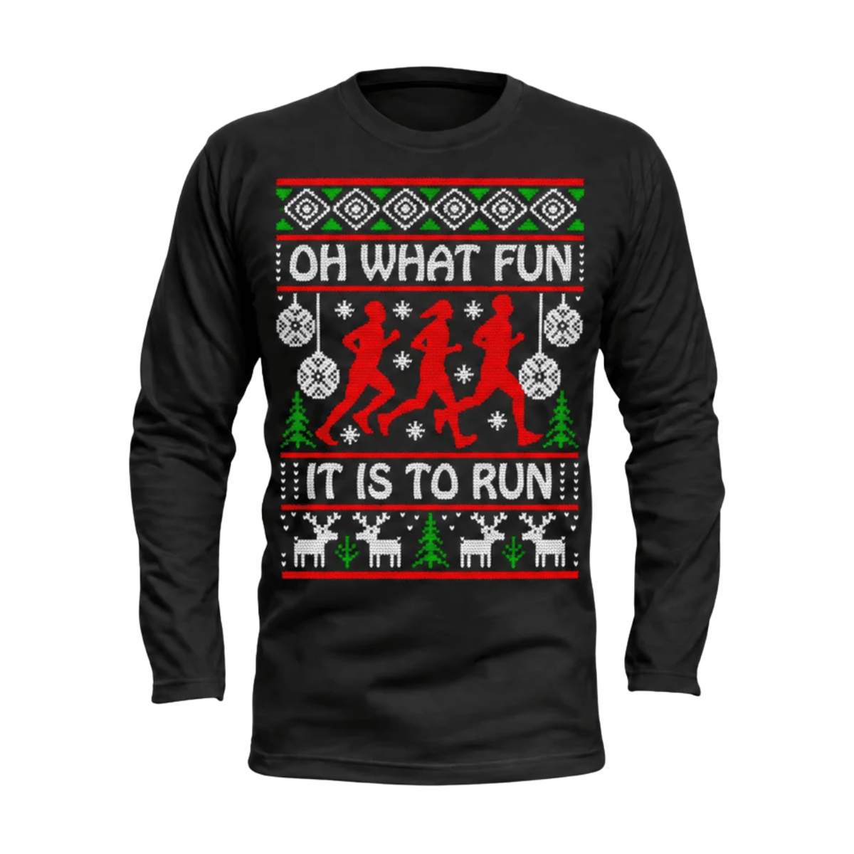 Oh What Fun It Is To Run Funny Unisex Running Long Sleeve Shirt
