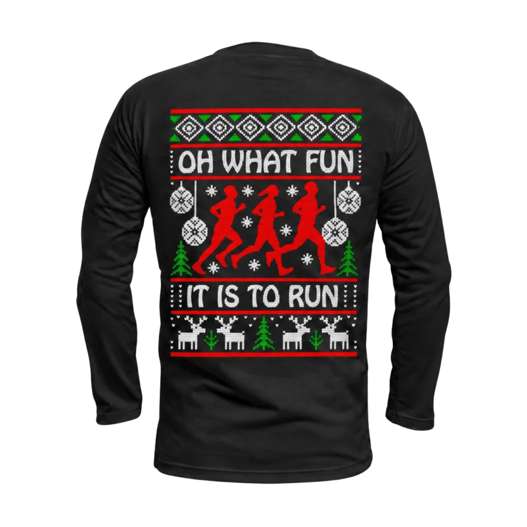 Oh What Fun It Is To Run Funny Unisex Running Long Sleeve Shirt
