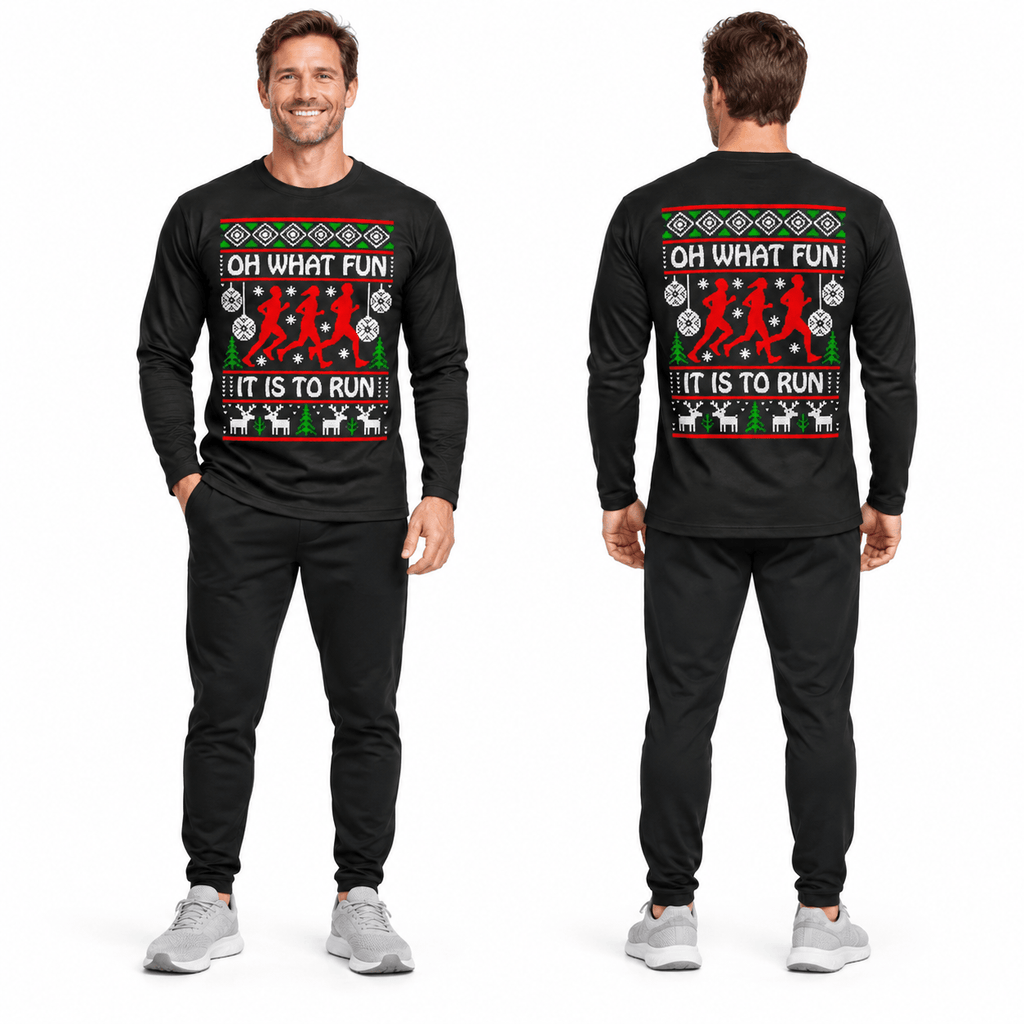 Oh What Fun It Is To Run Funny Unisex Running Long Sleeve Shirt