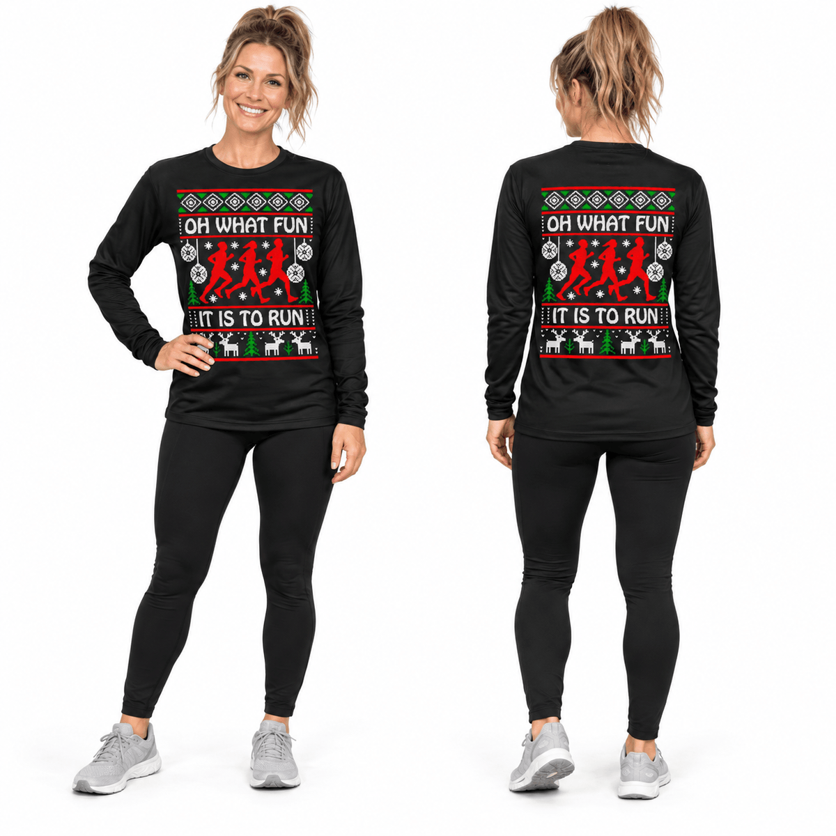 Oh What Fun It Is To Run Funny Unisex Running Long Sleeve Shirt