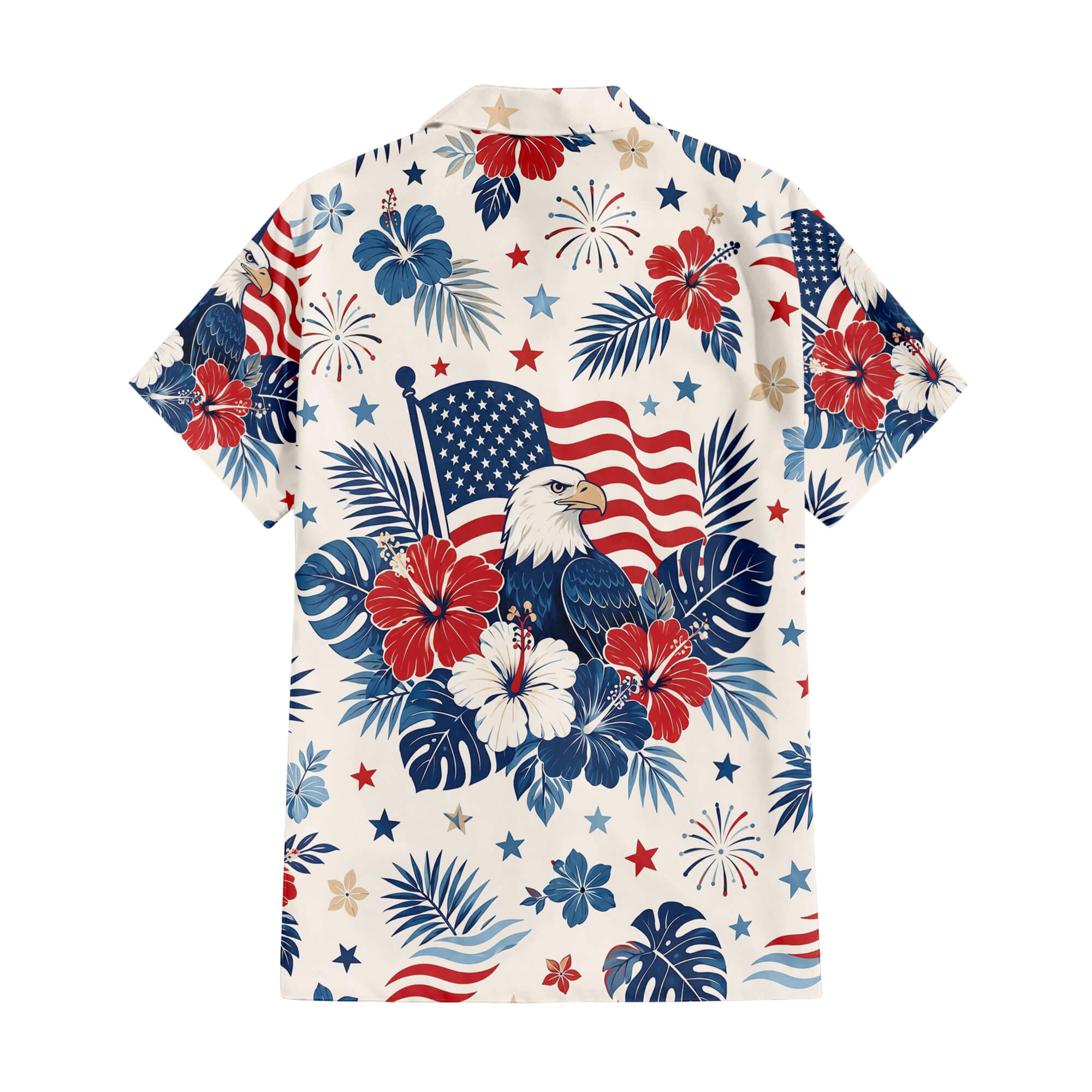 Patriotic Hawaiian Shirt - American Eagle Flag Aloha Shirt