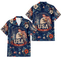 Patriotic Hawaiian Shirt - USA 1776 2026 Flag Aloha Shirt