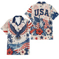 Patriotic Hawaiian Shirt - USA Eagle Aloha Shirt