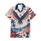 Patriotic Hawaiian Shirt - USA Eagle Aloha Shirt
