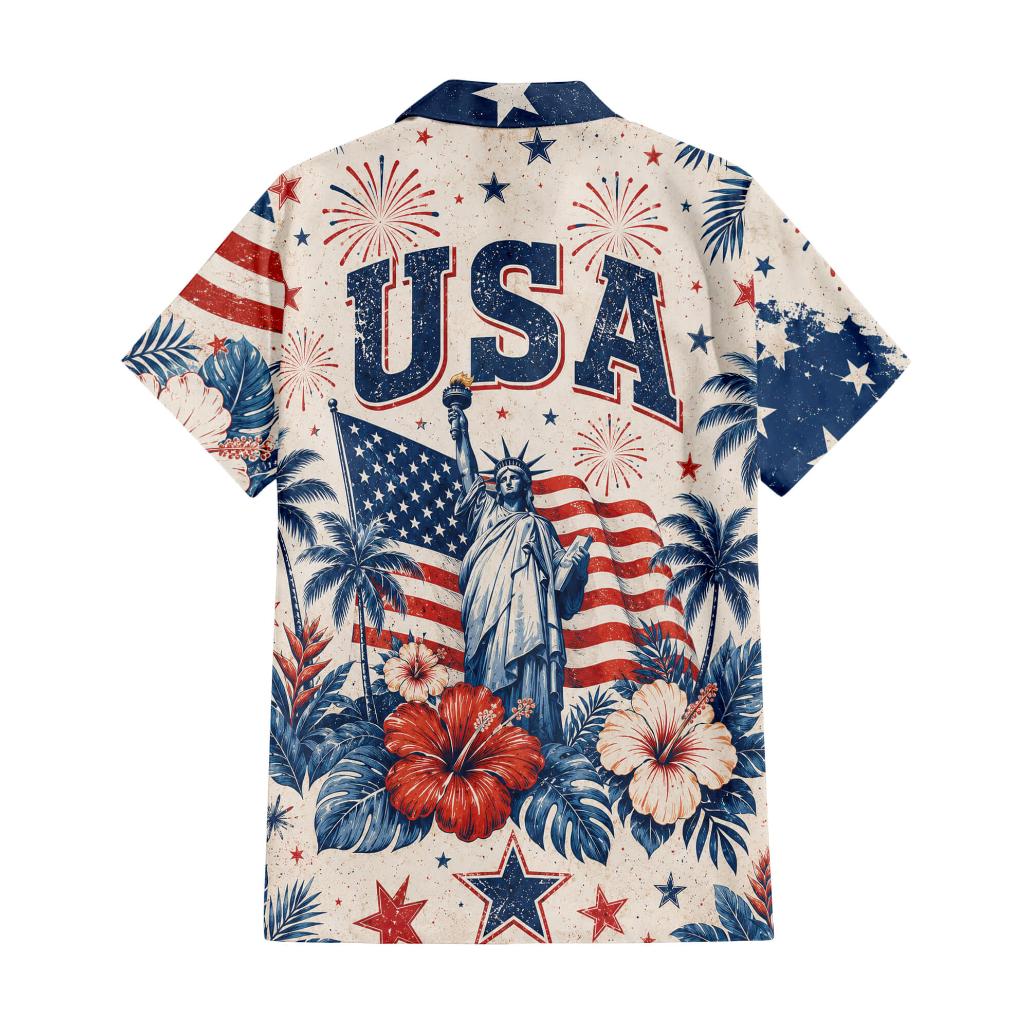 Patriotic Hawaiian Shirt - USA Eagle Aloha Shirt