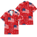 Patriotic Hawaiian Shirt - USA Firework Aloha Shirt