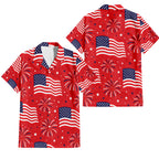 Patriotic Hawaiian Shirt - USA Firework Aloha Shirt