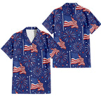 Patriotic Hawaiian Shirt - USA Flag Aloha Shirt