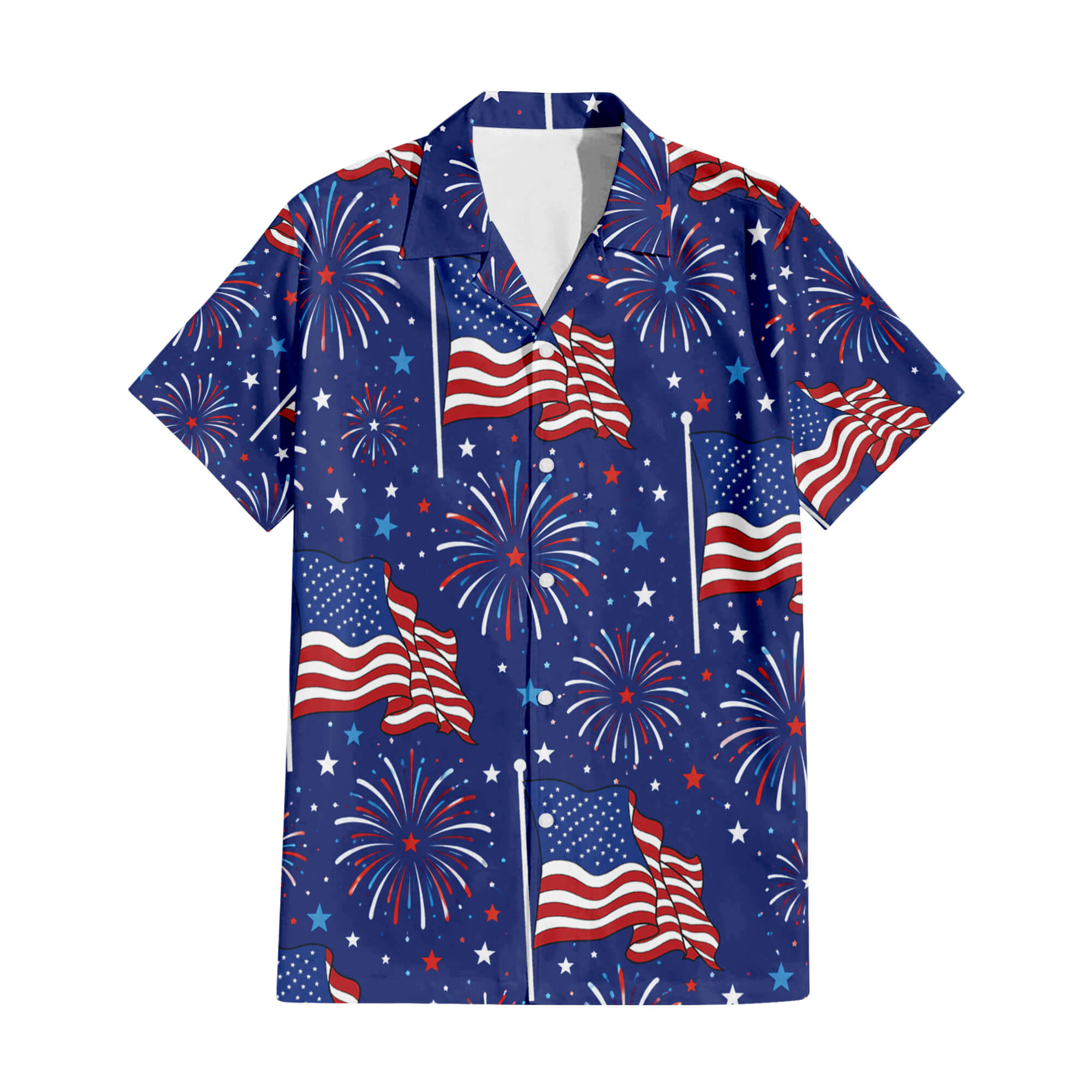 Patriotic Hawaiian Shirt - USA Flag Aloha Shirt