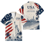 Patriotic Hawaiian Shirt - USA Liberty Aloha Shirt