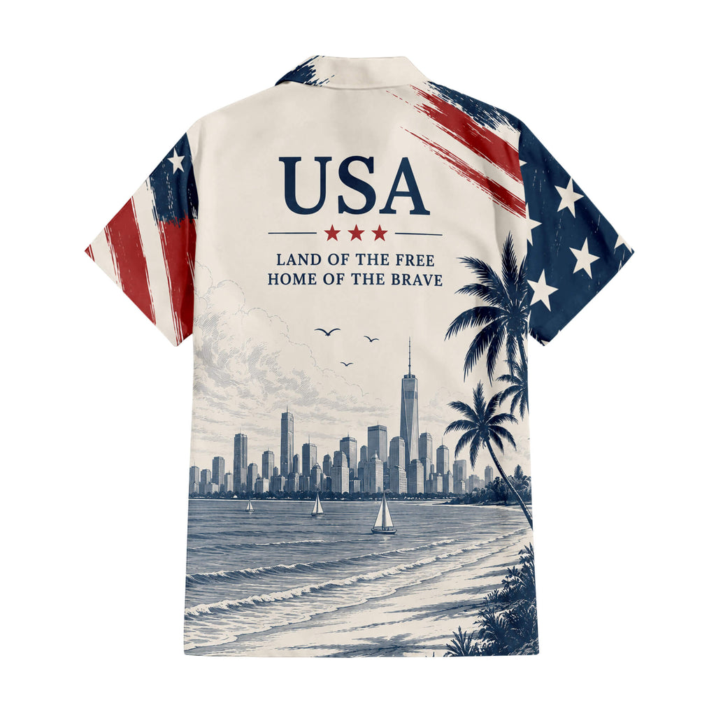 Patriotic Hawaiian Shirt - USA Liberty Aloha Shirt