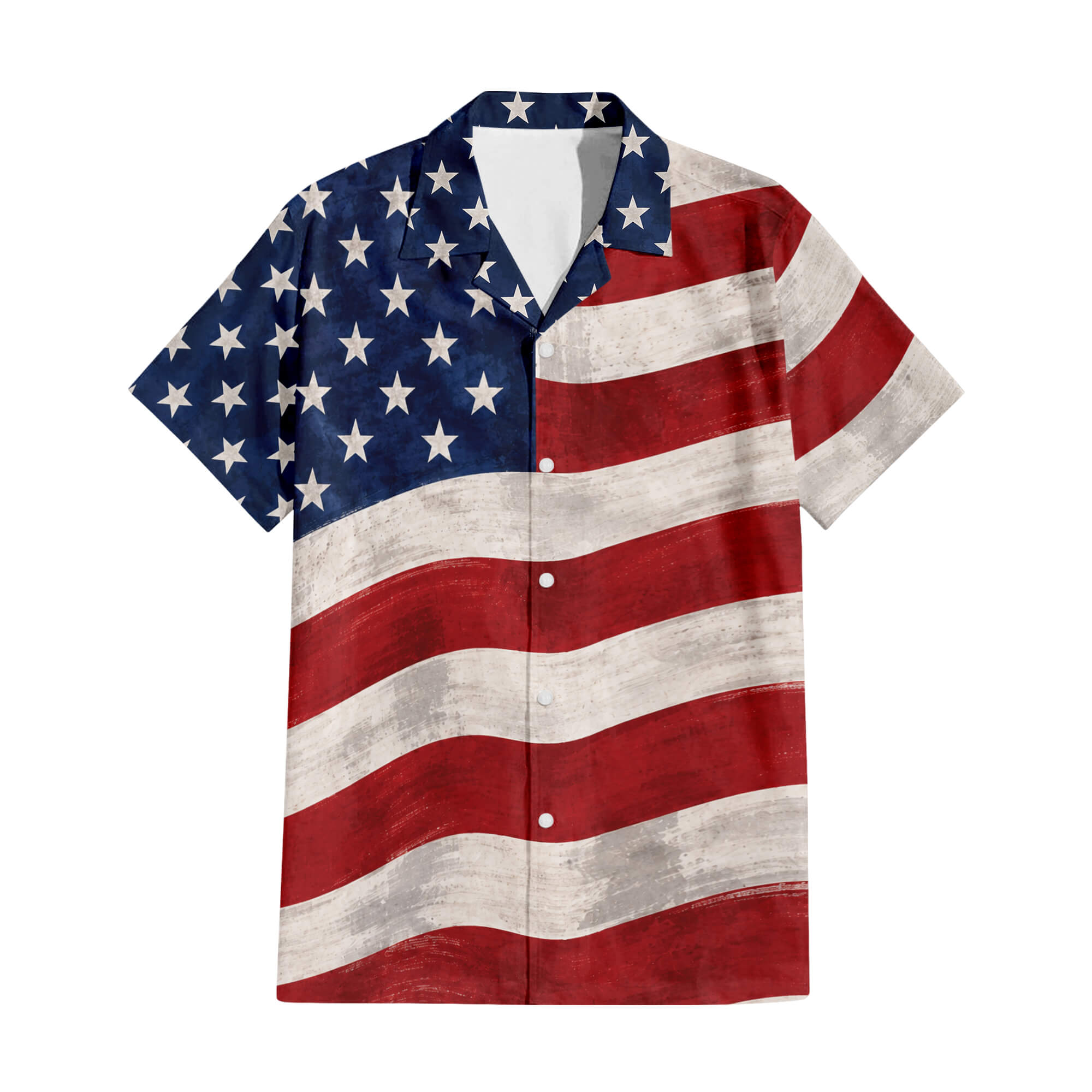Patriotic Hawaiian Shirt - USA Proud Flag Aloha Shirt
