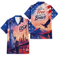 Patriotic Hawaiian Shirt - USA Sunset Aloha Shirt