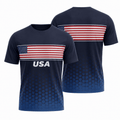 Patriotic Running T-Shirt USA Tech Running Tee