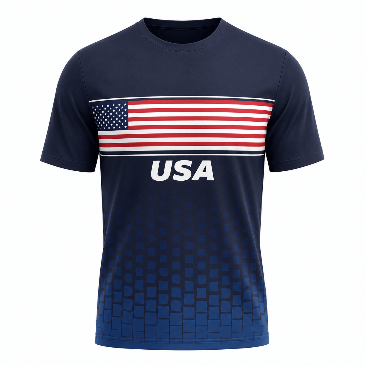 Patriotic Running T-Shirt USA Tech Running Tee
