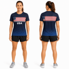 Patriotic Running T-Shirt USA Tech Running Tee