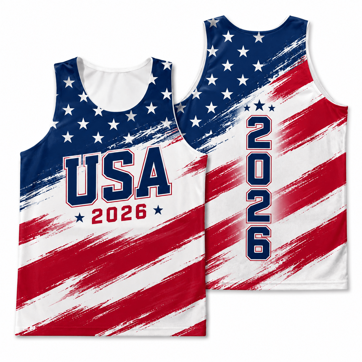 Patriotic Tech Running Tank Top USA 2026 Running Singlet for Men and Women