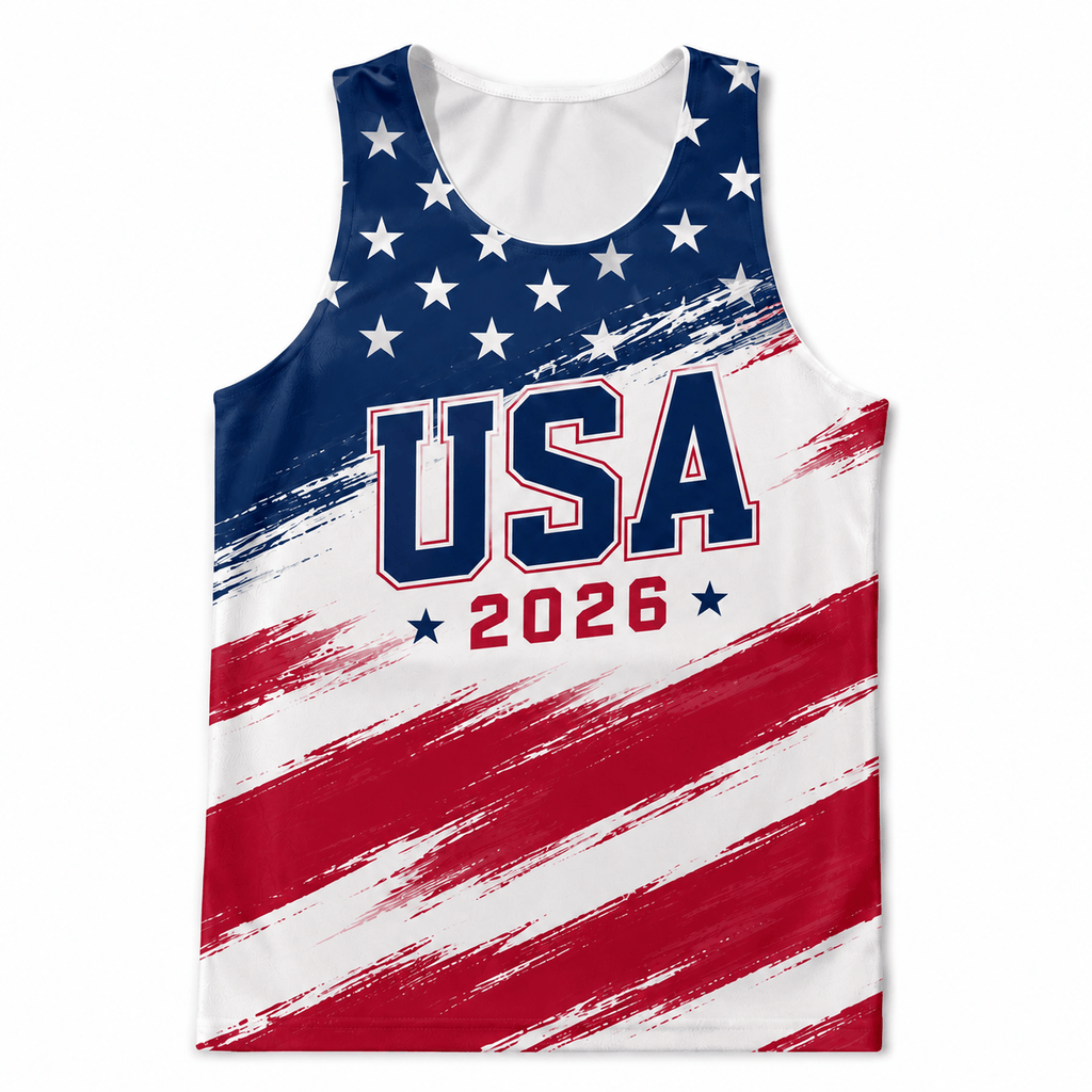 Patriotic Tech Running Tank Top USA 2026 Running Singlet for Men and Women