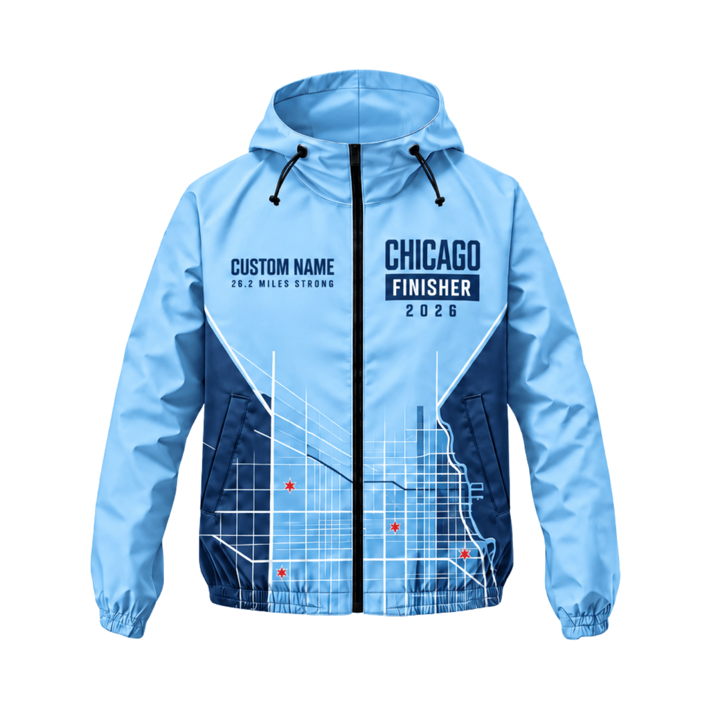Personalized Chicago 26.2 Finisher 2026 Running Windbreaker Jacket