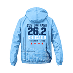 Personalized Chicago 26.2 Finisher 2026 Running Windbreaker Jacket
