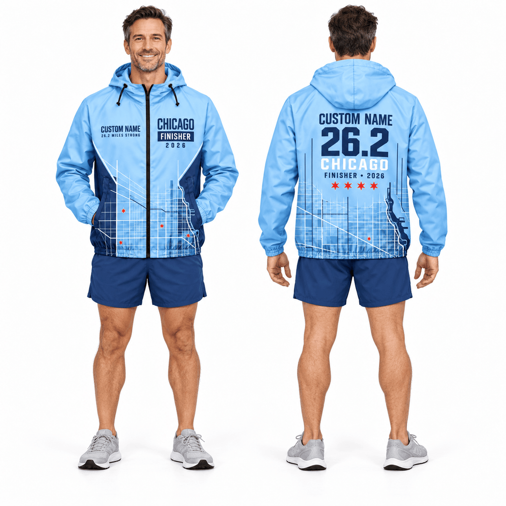 Personalized Chicago 26.2 Finisher 2026 Running Windbreaker Jacket