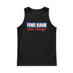 Personalized Chicago Running Tank Top Custom Name Runs Chicago Running Singlet for Men and Women
