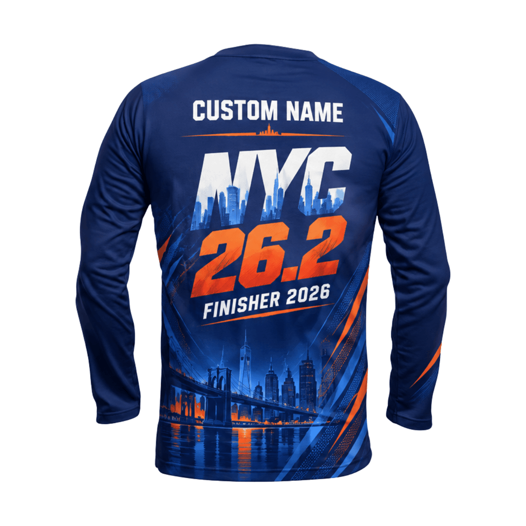 Personalized NYC 26.2 Marathon 2026 Unisex Running Long Sleeve Shirt