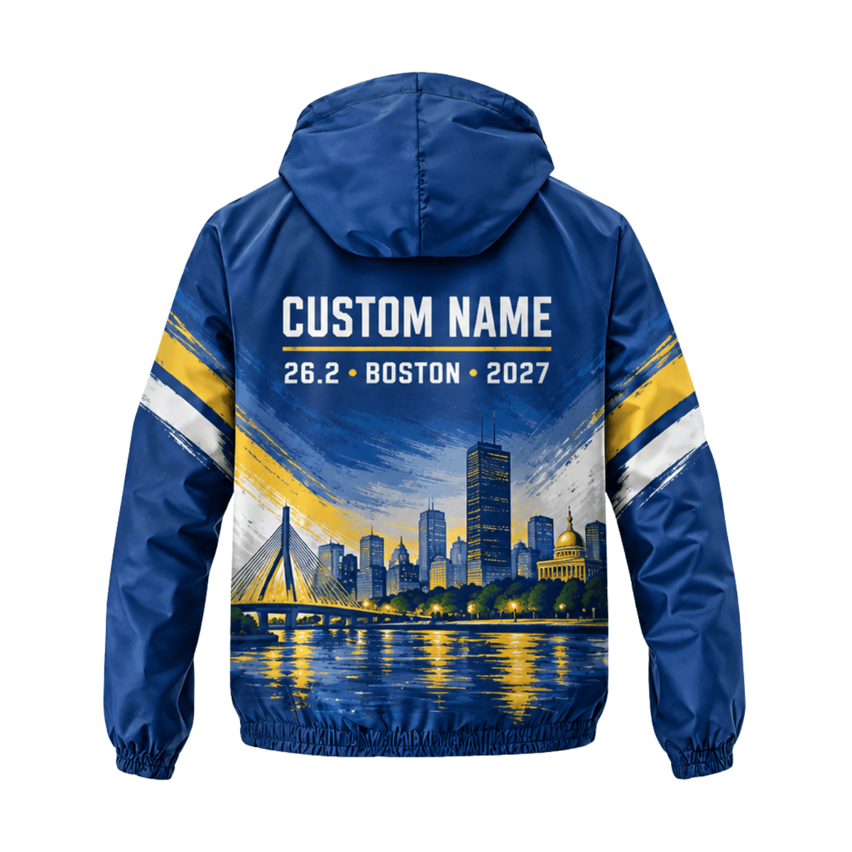 Personalized 26.2 Boston 2027 Running Windbreaker Jacket