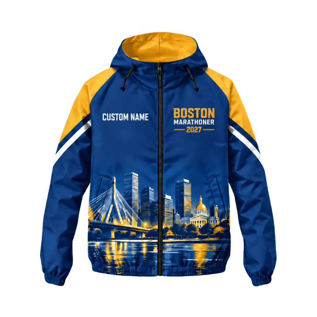 Personalized Boston 2027 Marathoner Running Windbreaker Jacket