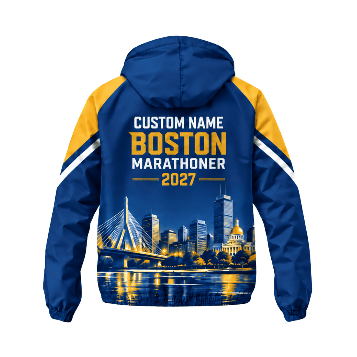 Personalized Boston 2027 Marathoner Running Windbreaker Jacket