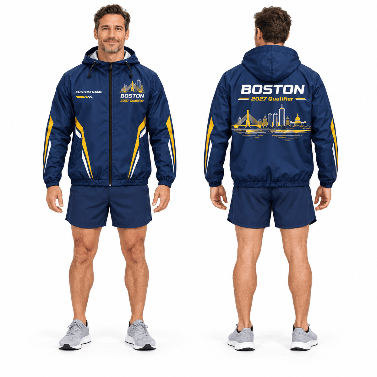 Personalized Boston 2027 Qualifier Running Windbreaker Jacket