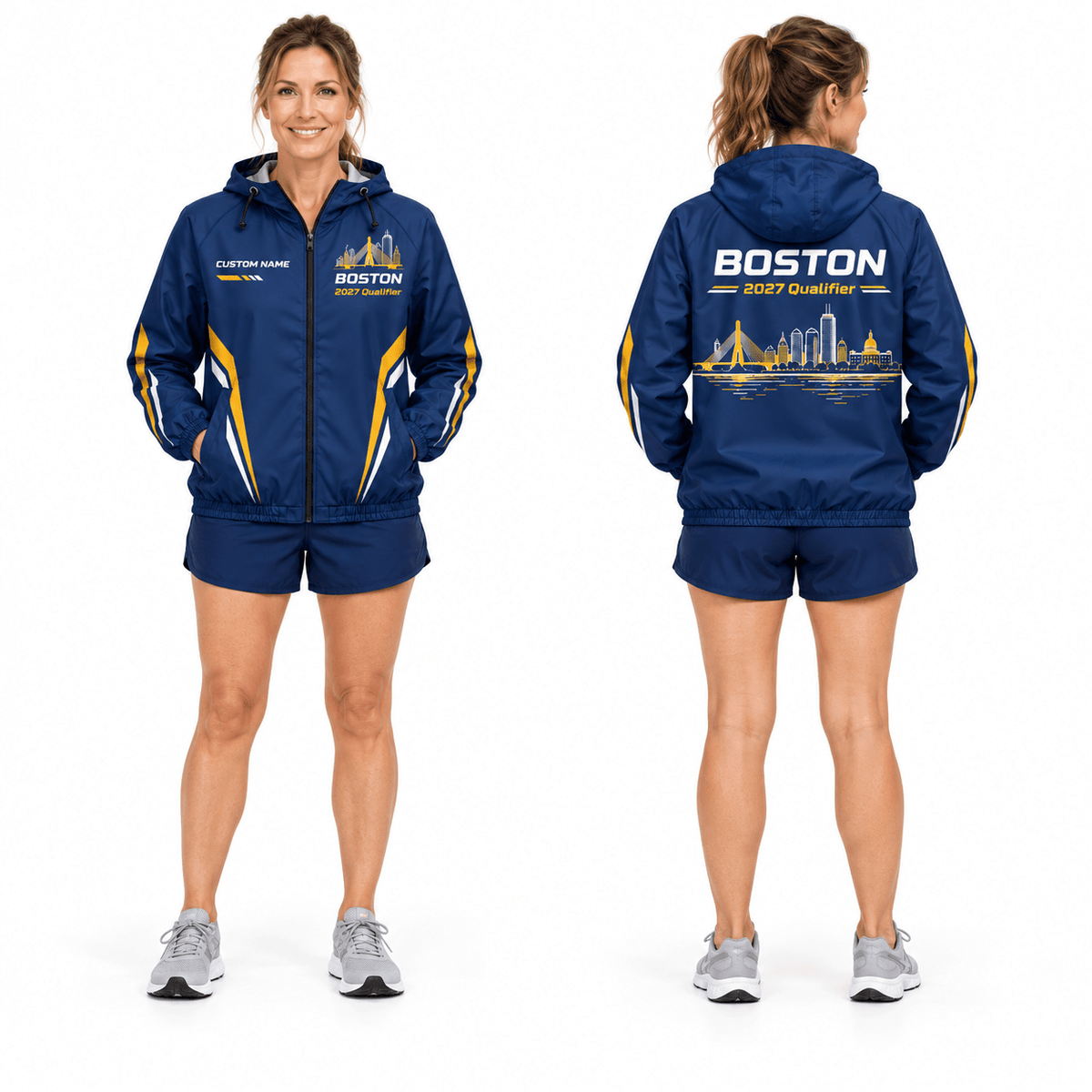 Personalized Boston 2027 Qualifier Running Windbreaker Jacket