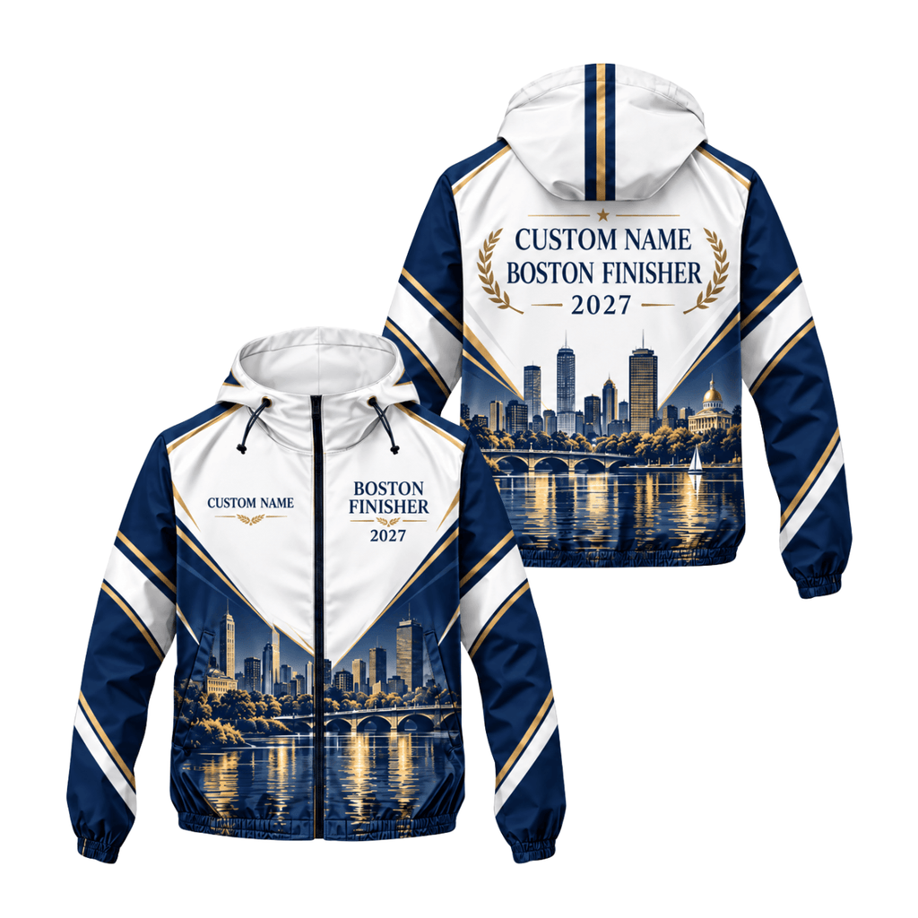 Personalized Boston Finisher 2027 Running Windbreaker Jacket