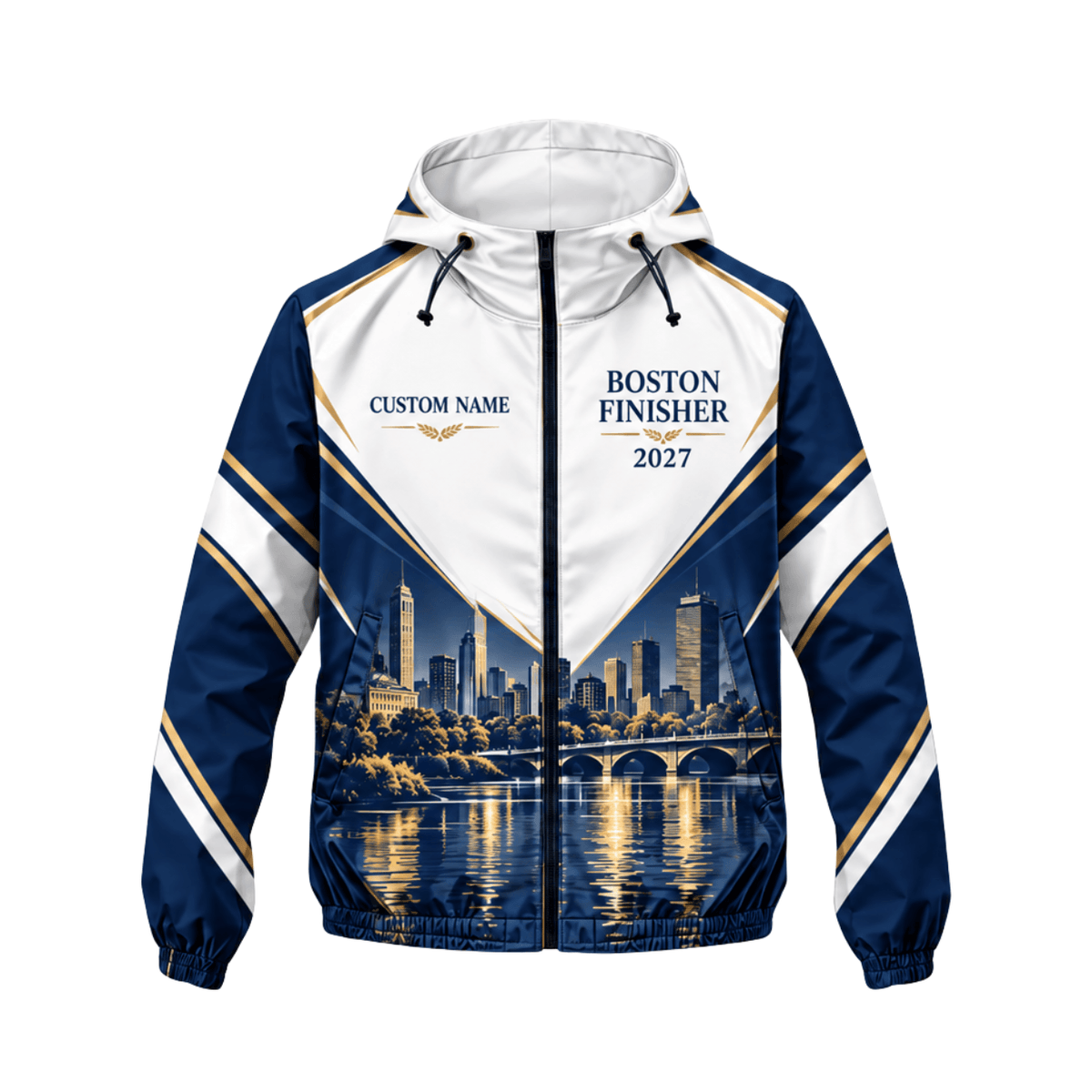 Personalized Boston Finisher 2027 Running Windbreaker Jacket