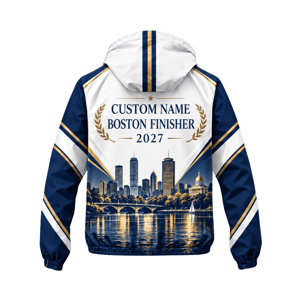 Personalized Boston Finisher 2027 Running Windbreaker Jacket