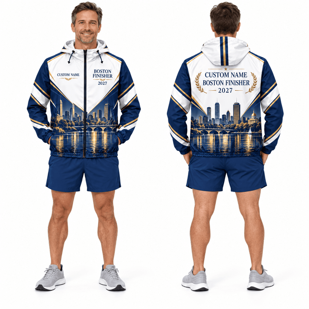 Personalized Boston Finisher 2027 Running Windbreaker Jacket