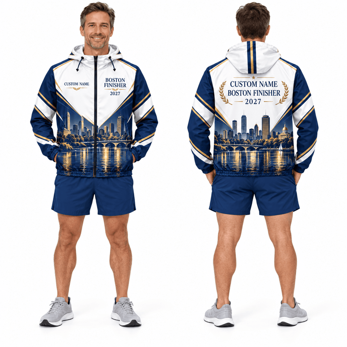 Personalized Boston Finisher 2027 Running Windbreaker Jacket