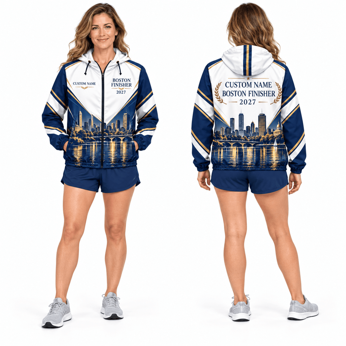 Personalized Boston Finisher 2027 Running Windbreaker Jacket