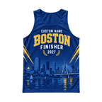 Personalized Boston Finisher Running Singlet Unisex Marathon Tank Top