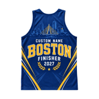 Personalized Boston Finisher Running Singlet Unisex Marathon Tank Top