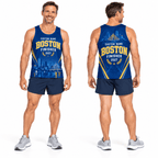 Personalized Boston Finisher Running Singlet Unisex Marathon Tank Top